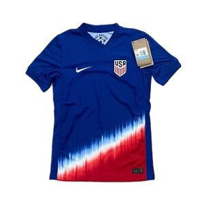 Nike USA Soccer 2024-25 Youth Size Medium Away Jersey Blue White Red